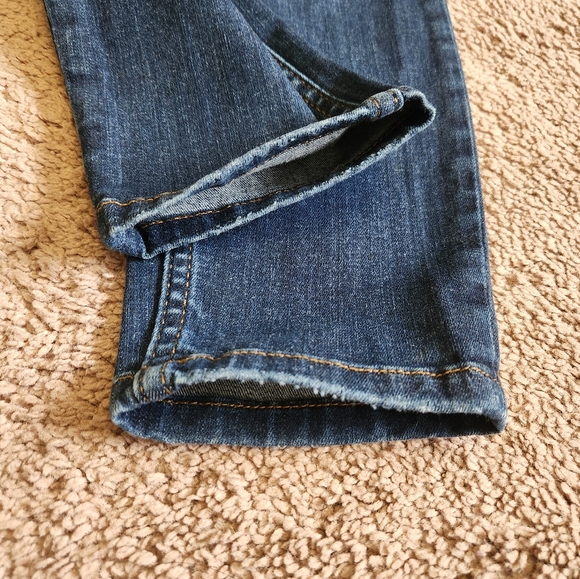 Free People High Rise Busted Knee Cropped Skinny Jeans, Medium Wash,  Size 28 - Picture 6 of 11